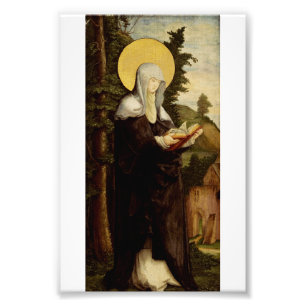 Sint Walpurga Middeleeuwse Angelsaksische zendelin Foto Afdruk