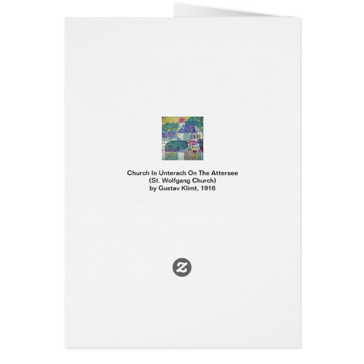 Sint-Wolfgang kerk van Gustav Klimt, Victoriaans k (Achterkant)