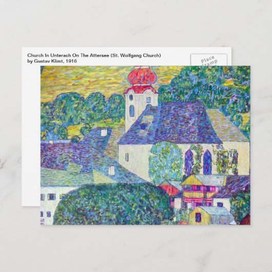 Sint-Wolfgang kerk van Gustav Klimt, Victoriaans k Briefkaart (Voorkant / Achterkant)