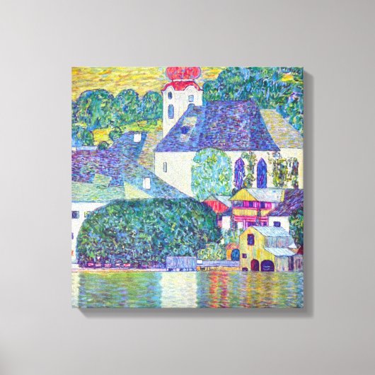 Sint-Wolfgang kerk van Gustav Klimt, Victoriaans k Canvas Afdruk (Voorkant)