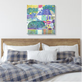 Sint-Wolfgang kerk van Gustav Klimt, Victoriaans k Canvas Afdruk (Insitu (Slaapkamer))