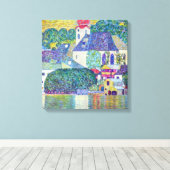 Sint-Wolfgang kerk van Gustav Klimt, Victoriaans k Canvas Afdruk (Insitu (Houten vloer))