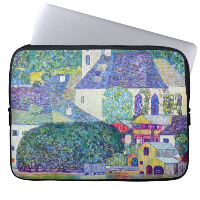Sint-Wolfgang kerk van Gustav Klimt, Victoriaans k Laptop Sleeve (Voorkant)