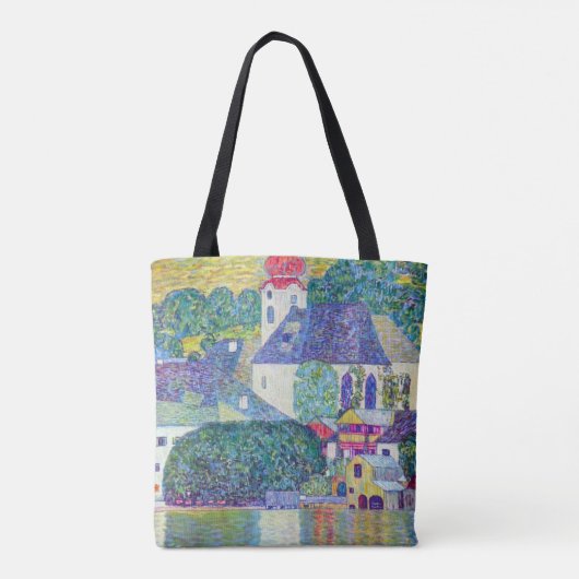 Sint-Wolfgang kerk van Gustav Klimt, Victoriaans k Tote Bag (Achterkant)
