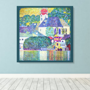 Sint-Wolfgangkerk van Gustav Klimt, Victoriaanse k Canvas Afdruk