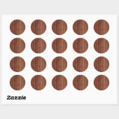 Sint Wood Ronde Sticker (Vel)