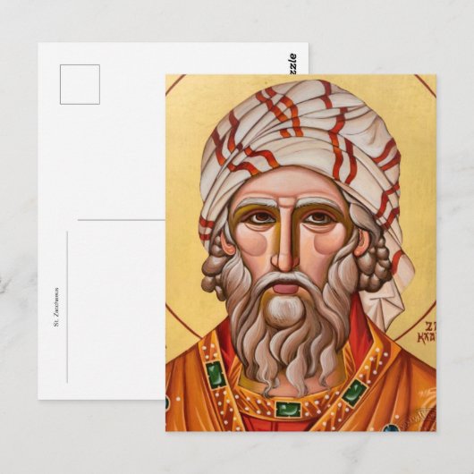 Sint-Zachaeus orthodox Christelijk icoon Briefkaart (Voorkant / Achterkant)