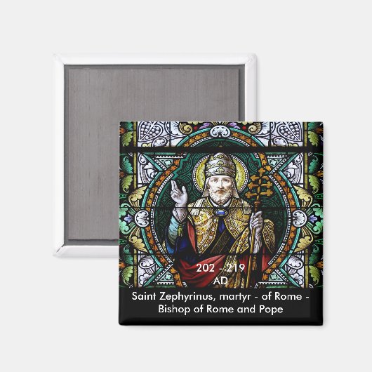 Sint Zephyrinus, Martelaar en Paus - Magneet (Voorkant / Achterkant)
