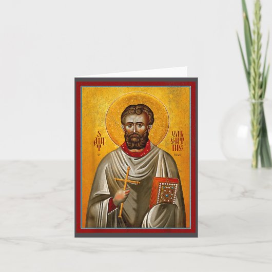 Sintelheid St. Valentijn Oosters-orthodoxe Byzanti Kaart (Voorkant)