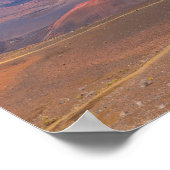 Sintelkegels en bergen bij Haleakala Crater Poster (Hoek)