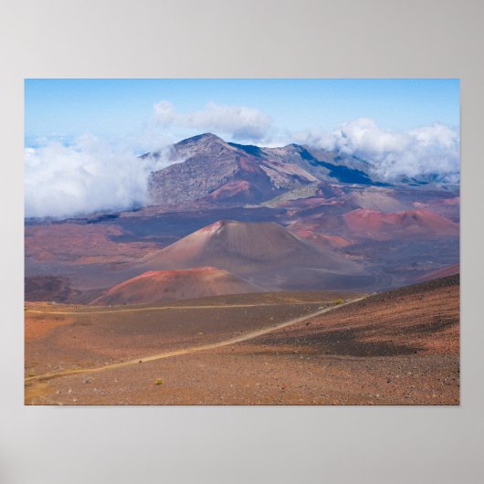 Sintelkegels en bergen bij Haleakala Crater Poster (Voorkant)
