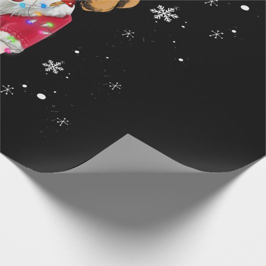 Sinterbeagle render Lichte kerstcadeaus Cadeaupapier (Hoek)