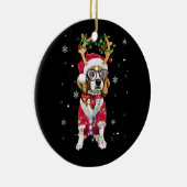 Sinterbeagle render Lichte kerstcadeaus Keramisch Ornament (Rechts)