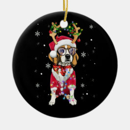 Sinterbeagle render Lichte kerstcadeaus Keramisch Ornament