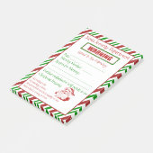 Sinterbeveiligingswaarschuwing Post-it® Notes (Schuin)