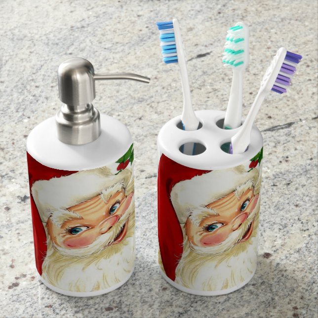 Sinterborstelhouder en zeep Dispenser set Badkamer Set (Voorkant)