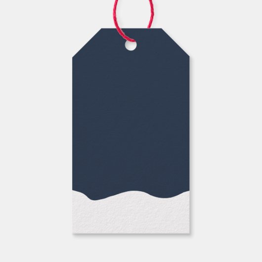 Sinterbrood met kerstcadeautassen voor kerstmis cadeaulabel (Achterkant)