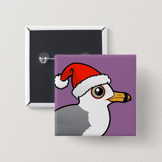 Sinterbuikmeeuw Vierkante Button 5,1 Cm (Voorkant /achterkant)