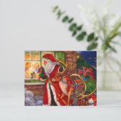 Sinterclaus en rudolph briefkaart (Staand voorkant)