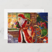 Sinterclaus en rudolph briefkaart (Voorkant / Achterkant)