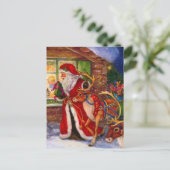 Sinterclaus en rudolph briefkaart (Staand voorkant)