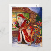 Sinterclaus en rudolph briefkaart (Voorkant / Achterkant)