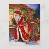 Sinterclaus en rudolph briefkaart (Voorkant)