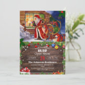 Sinterclaus en rudolph kaart (Staand voorkant)