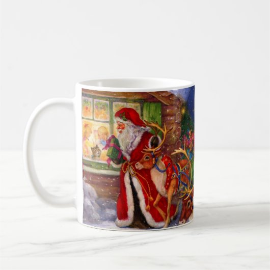Sinterclaus en rudolph koffiemok (Links)