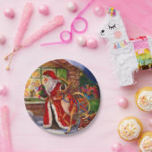 Sinterclaus en rudolph papieren bordje (Feest)