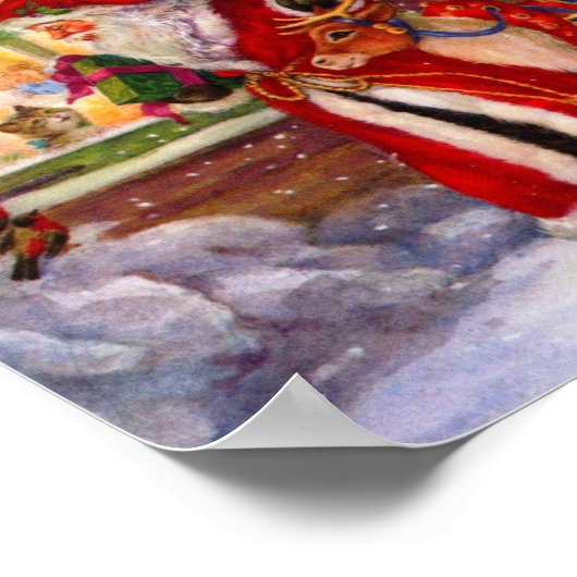 Sinterclaus en rudolph poster (Hoek)