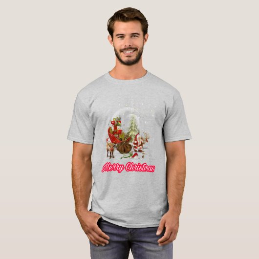 Sinterclausule die vredesliefde verspreidt met Ker T-shirt (Voorkant volledig)