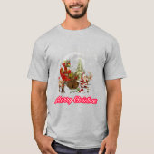 Sinterclausule die vredesliefde verspreidt met Ker T-shirt (Voorkant)