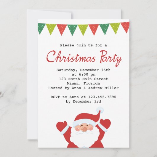 Sinterdag- en kerstfeestdag kaart (Voorkant)