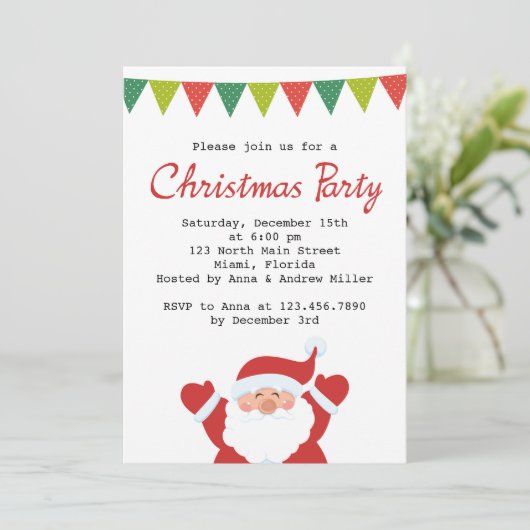 Sinterdag- en kerstfeestdag kaart (Staand voorkant)