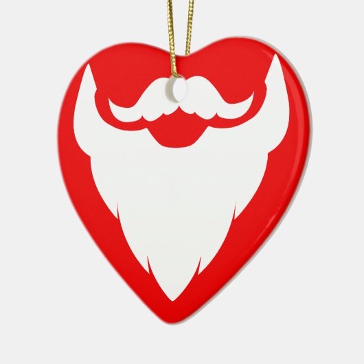 Sinterdwergsnuitje rood en wit ornament (Links)