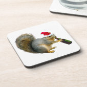 Sintereekhoorn Drink bier Onderzetter (Linkerzijde)