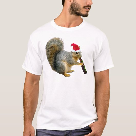 Sintereekhoorn Drink bier T-shirt (Voorkant)