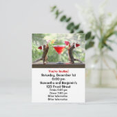 Sintereekhoorns Drink een cocktail Kaart (Staand voorkant)