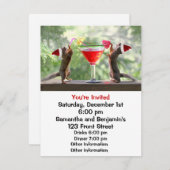 Sintereekhoorns Drink een cocktail Kaart (Voorkant / Achterkant)