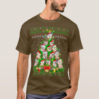 Sinteregel Xmas Lighting Tree Santa Hedeg Ugly Ch T-shirt
