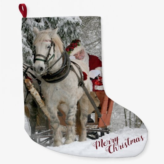 Sinteren en paarden grote kerstsok (Voorkant)