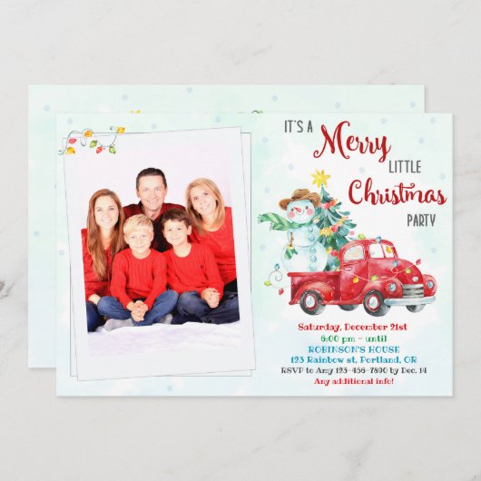 Sinterfeest kerstfeest kaart (Voorkant / Achterkant)