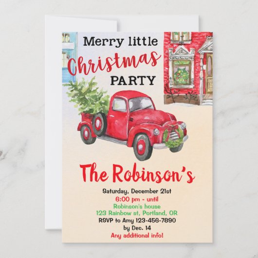 Sinterfeest kerstfeest kaart (Voorkant)