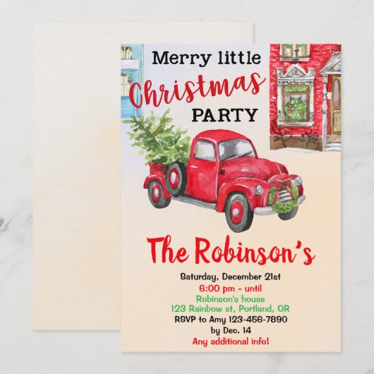 Sinterfeest kerstfeest kaart (Voorkant / Achterkant)