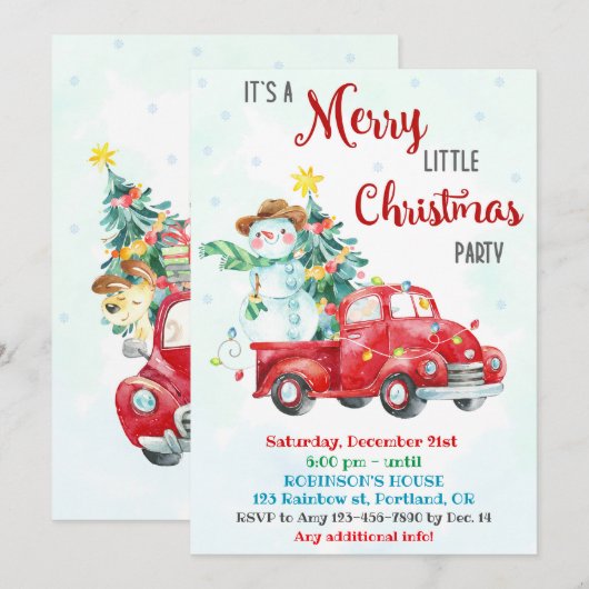 Sinterfeest kerstfeest kaart (Voorkant / Achterkant)