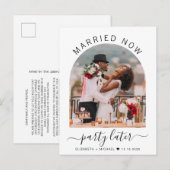 Sinterfeest later op foto bruiloft aankondigingskaart (Voorkant / Achterkant)