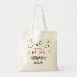 Sinterfeest met kerstkleuter tote bag