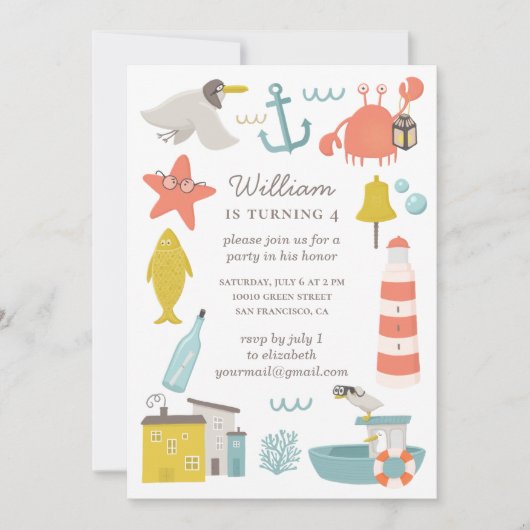 Sinterfeest voor kinderen. Zeeen. jongen Kaart (Voorkant)