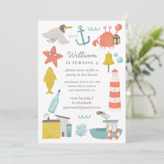 Sinterfeest voor kinderen. Zeeen. jongen Kaart (Staand voorkant)